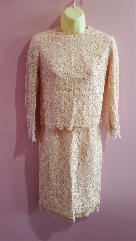 Beautiful S S Nude Peach Pink Lace Piece Sk Gem