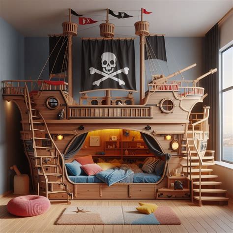 Pirate Ship Shaped Bed Get Ready To Set Sail Right In Your Room