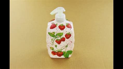 Decoupage Plastic Bottle Painted Bottle Decoupage Tutorial