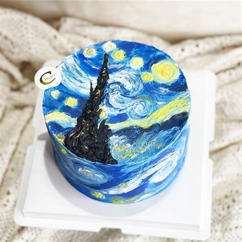 Hand Drawing Cake: The Starry Night Painting by C Patisserie – C ...