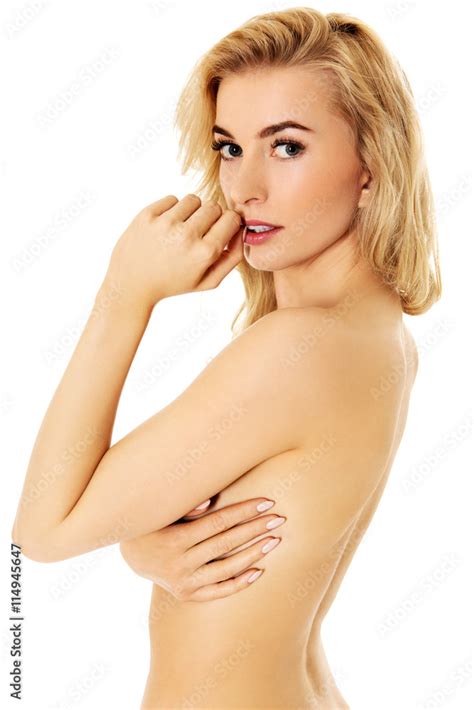 Beautiful Nude Woman Covering Breast Stock Photo Adobe Stock