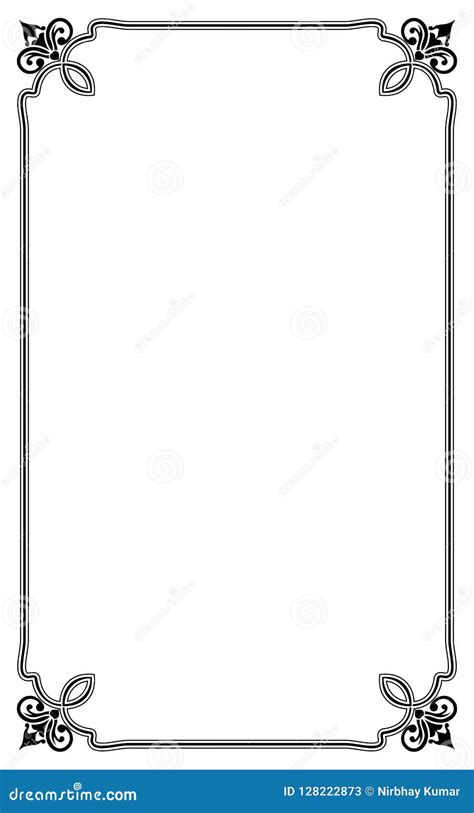 Restaurant Menu Card Frame Template Stock Vector Illustration Of Page