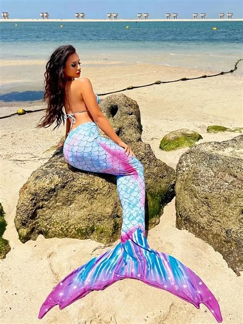 Mermaid Swimsuit New Piece Beach Bikini Fishtail High Waist Bathing Suit Sexy Slim