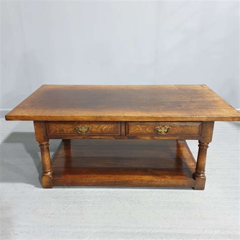 superb oak coffee table  antique coffee tables