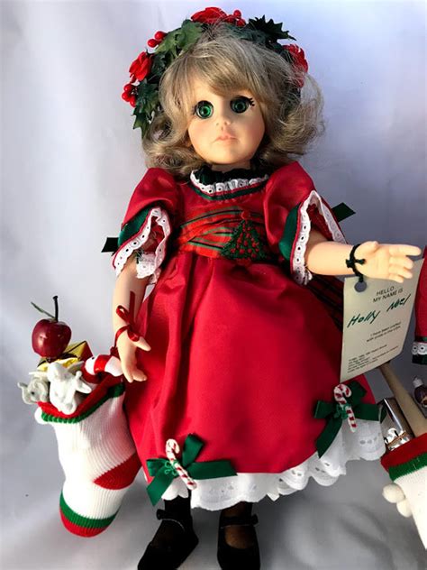 holly noel  nicholas robin woods christmas dolls etsy
