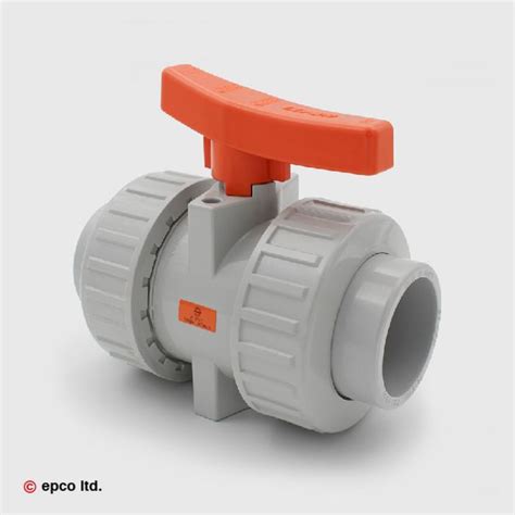 C Pvc Plain Double Union Ball Valve Epco Plastics