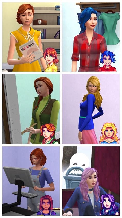 I recreated the Stardew Valley girls in the Sims 4 a few weeks ago and ...