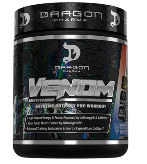 Pré Treino Venom Sabor Pop 196g Dragon Pharma