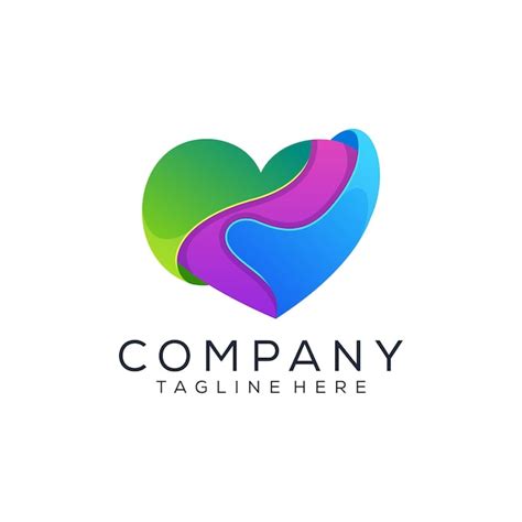 Premium Vector Colorful Love Logo Design