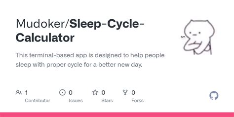 GitHub - Mudoker/Sleep-Cycle-Calculator: This terminal-based app is ...