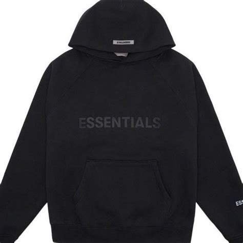 Black Small Essentials Hoodie Worn Once With Tags Depop