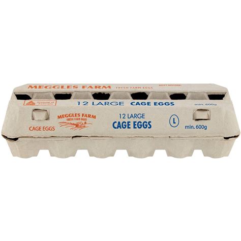 Meggles 12 Large Cage Eggs 600g Woolworths