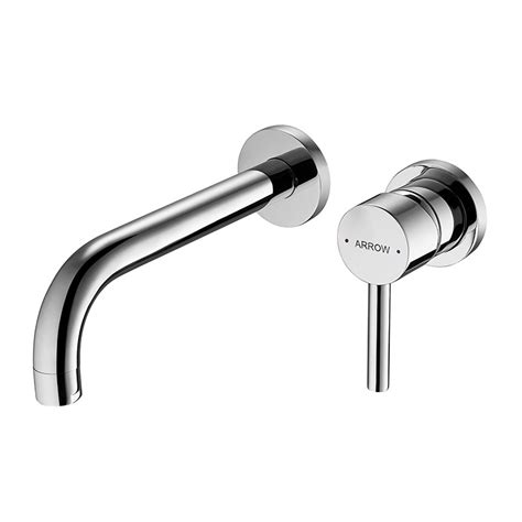 Built In Faucet Conceal Wall Mounted Hot Cold Water Mixer Brass Chrome