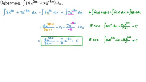 Question Video The Integration Of A Power Function And An Exponential