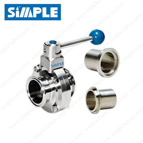 Sanitary Valves Butterfly with I-Line Ends, Manual Type | SIMPLE VALVES