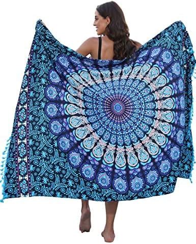 Yusongirl Beach Cover Up Women Long Sarong Wrap Bikini Swimsuit Bathing Suit Sarong Mandala