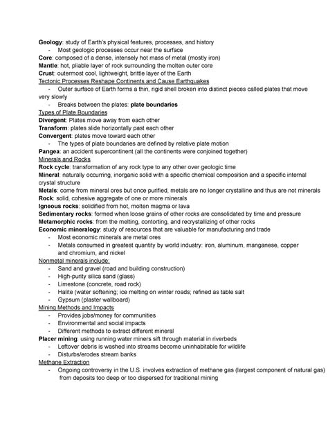 GEOS 1024 Chapter 12 - Geology: study of Earth’s physical features