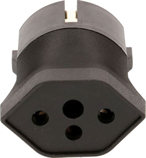 Fixadapter Schuko CEE 7/7 / Typ 13 schwarz - MAX HAURI AG