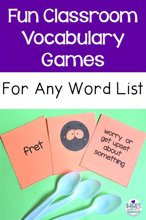 Classroom Vocabulary Games That Can Be Used For Any Word List ...