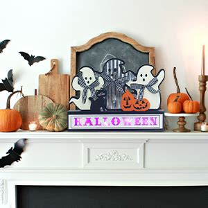 Amazon Dewbin Halloween Decorations Indoor Large Size Led Wood