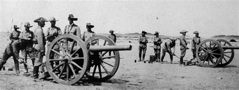 Two 7 7cm C96aA Field Cannons In German South West Africa 1914 This