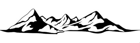 Mountains Vectormountain Range Silhouette Isolated Mountain Vector