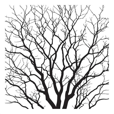 Minimal Autumn Naked Tree Vector Silhouette 36286118 Vector Art At Vecteezy