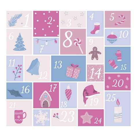 advent calendar template 14572336 Vector Art at Vecteezy