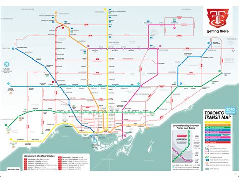Toronto Street Map With Subway Stations