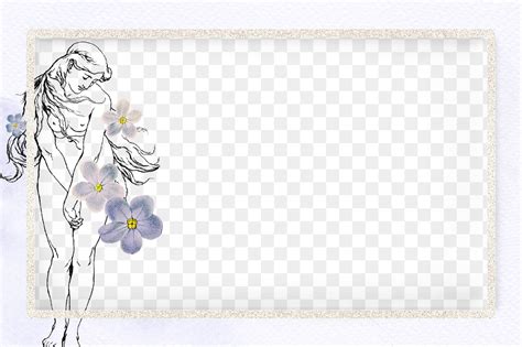 Nude Woman Flowers Png Frame Premium Png Rawpixel