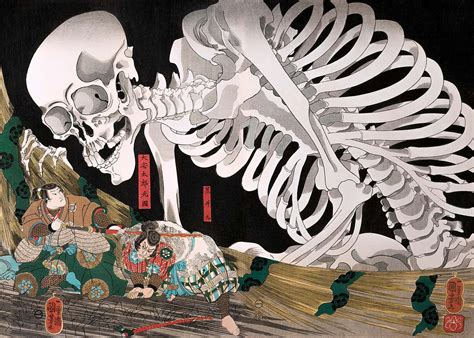 Skeleton Specter By Utagawa Kuniyoshi Inkanddrop