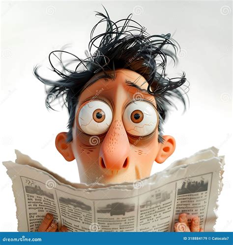 Bad News, Shocking News, Man Reading Newspaper And His Eyes Bulging In