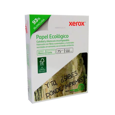 Papel Bond Blanco Tcarta 500 Hjs 75 Grs Ecológico Xerox Papelería