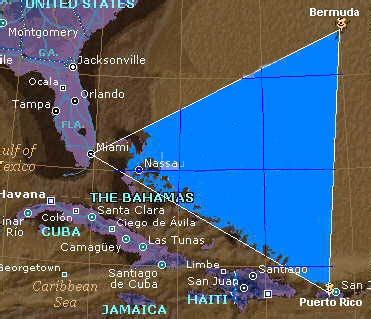 Bermuda Triangle Map, Area and Location | Bermuda Triangle History in ...