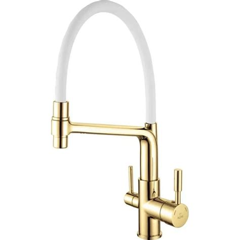 Смеситель для кухни ROSE с подключением к фильтру питьевой воды, золото ...