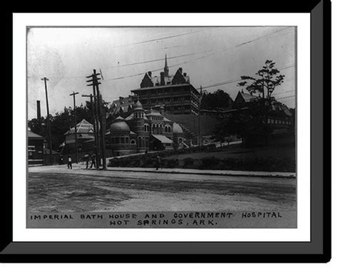 Historic Framed Print Imperial Bath House And Government Hospital Hot Springs Ark 17 7 8 X