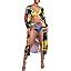 Amazon Viottiset Women S Printed Pieces High Waist Bikini Maxi Swimsuit Cover Up