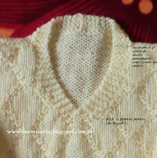 Crochet Et Tricot Da Mamis Blusa Infantil Decote V Sem Costura