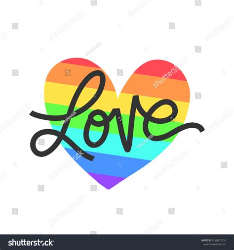 Vector Hand Lettering Poster Love Gay Stock Vector Royalty Free Shutterstock