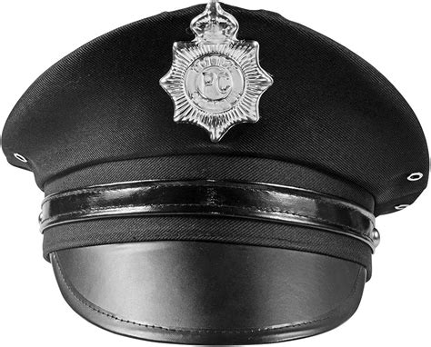Amazon.com: Police Hat - Cop Hat - Black Captain Hat - Officer Hat ...