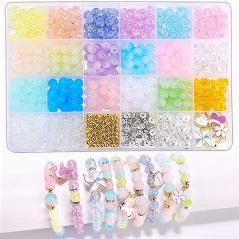 enjoymade glass beads bracelet making kit lovely cute bracelet
