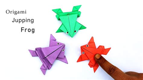 Paper Jumping Frog Paper Frog Making Paper Frog That Jumps High And