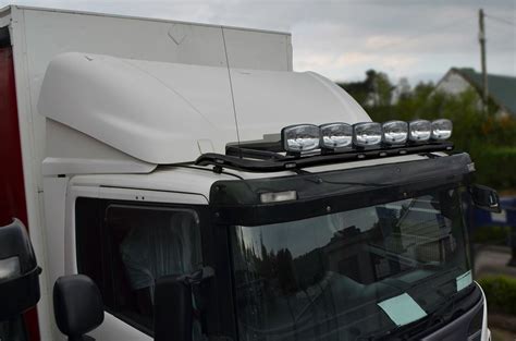 Roof Bar A Jumbo LED Spots Flush Led BLACK To Fit Mercedes Arocs