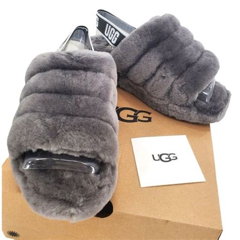 Ugg Australia Fluff Yeah Slide Womans 7 Fur Sandal Platform Slipper