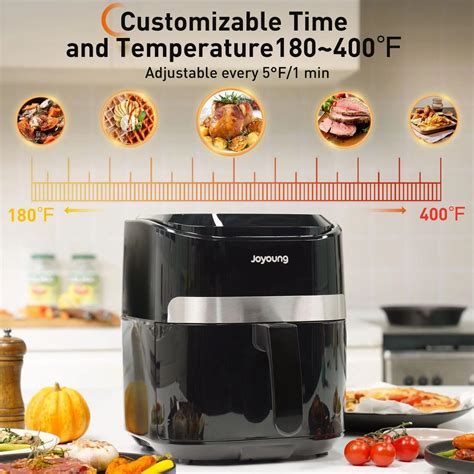 4 5L Air Fryer With Digital LED Touch Screen Automatic Preheating