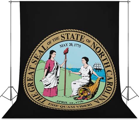North Carolina State Seal Photography Cloth Backdrop