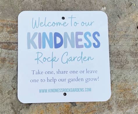 Custom Kindness Rock Garden Sign Outdoor Aluminum Sign Uv Printed 6x6