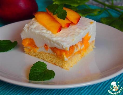 Миндальные персиковые пирожные – кулинарный рецепт