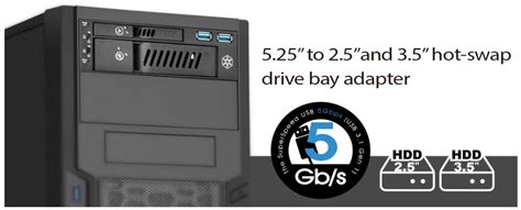 Silverstone Fp To And Hot Swap Drive Bay Adapter Drive Bay Black