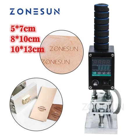 Zonesun Manual Handheld Leather Embosser Hot Foil Stamping Machine Bronzing Branding Machine